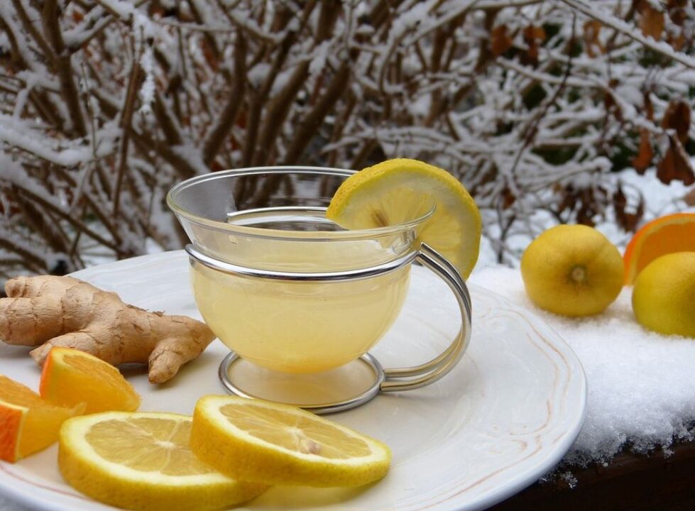 lemon-based ginger tea for potency