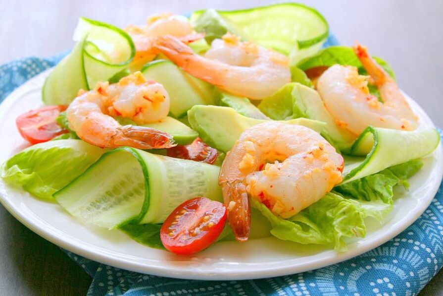shrimp salad to increase strength